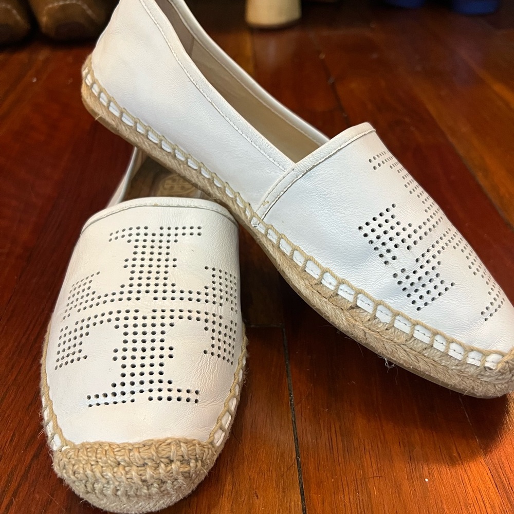 Tory Burch white espadrilles